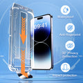 (L'iPhone 16 arrive) Protge-cran Tremp Anti-Regard pour iPhone - Sans Bulles Ni Poussire