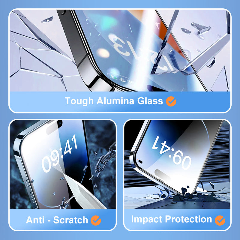 (L'iPhone 16 arrive) Protge-cran Tremp Anti-Regard pour iPhone - Sans Bulles Ni Poussire