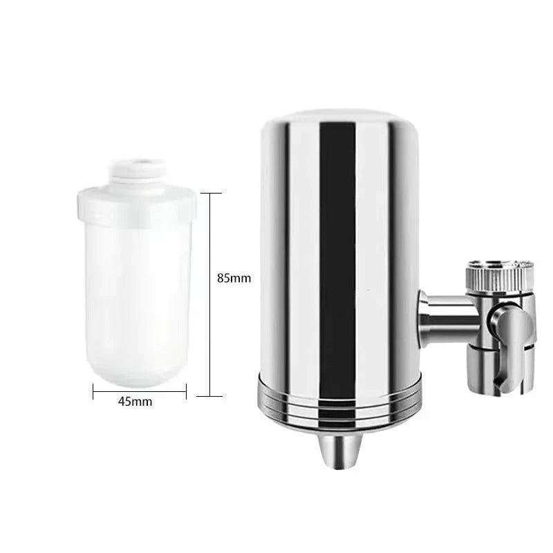Edelstahl-Wasserhahnfilter für den Haushalt, installationsfrei