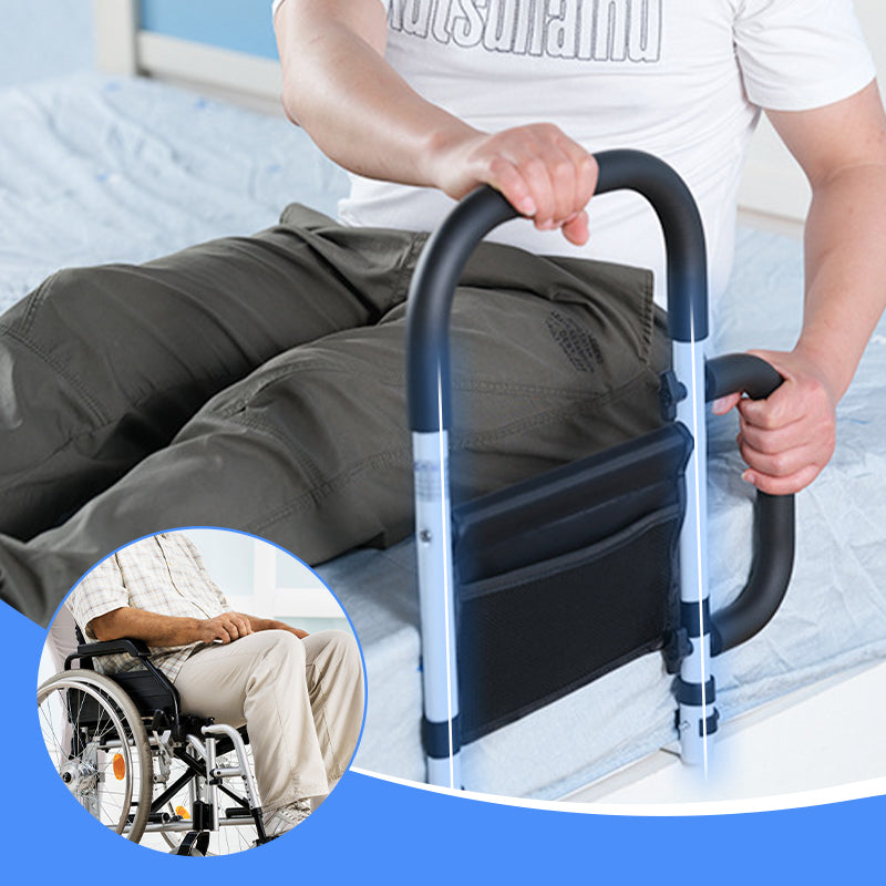 Verstellbare Bett-Handlauf-Stütze für stabileren Halt, rutschfester Griff & praktische Tasche für Senioren und Schwangere