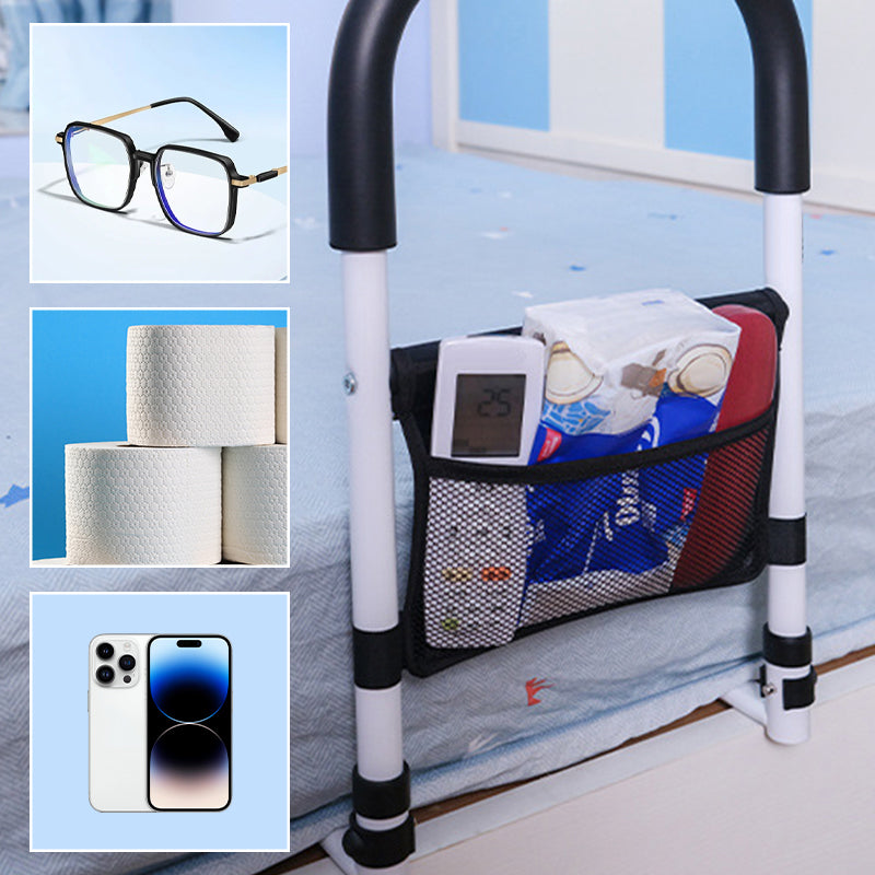 Verstellbare Bett-Handlauf-Stütze für stabileren Halt, rutschfester Griff & praktische Tasche für Senioren und Schwangere