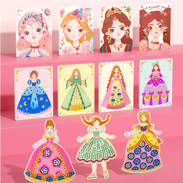 Außergewöhnliche 50 % Rabatt 3-in-1-Spielset zum Anziehen und Schminken einer Prinzessin