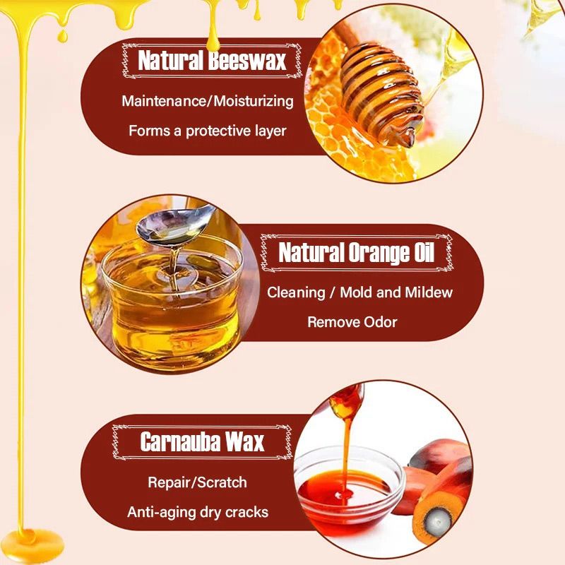 Kaufen Sie 3 und erhalten Sie 2 kostenlos dazu: Natürlicher Holzpfleger mit Bienenwachs und Orangenöl