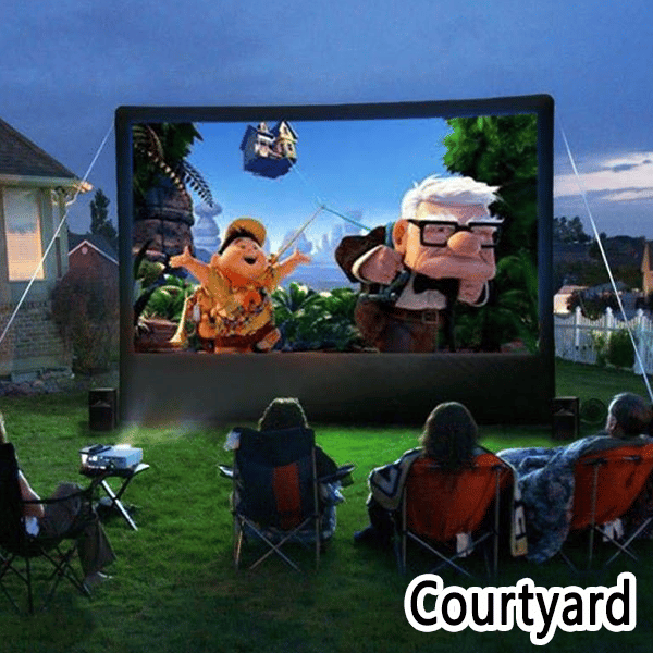 Cran Projection Portable Extrieur - Pliable et Rglable, Qualit 4K, Soire Cinma en Plein Air