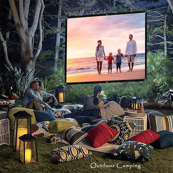 Tragbare Outdoor-Projektionsleinwand - Faltbar und Verstellbar, 4K-Qualität, Filmabend im Freien