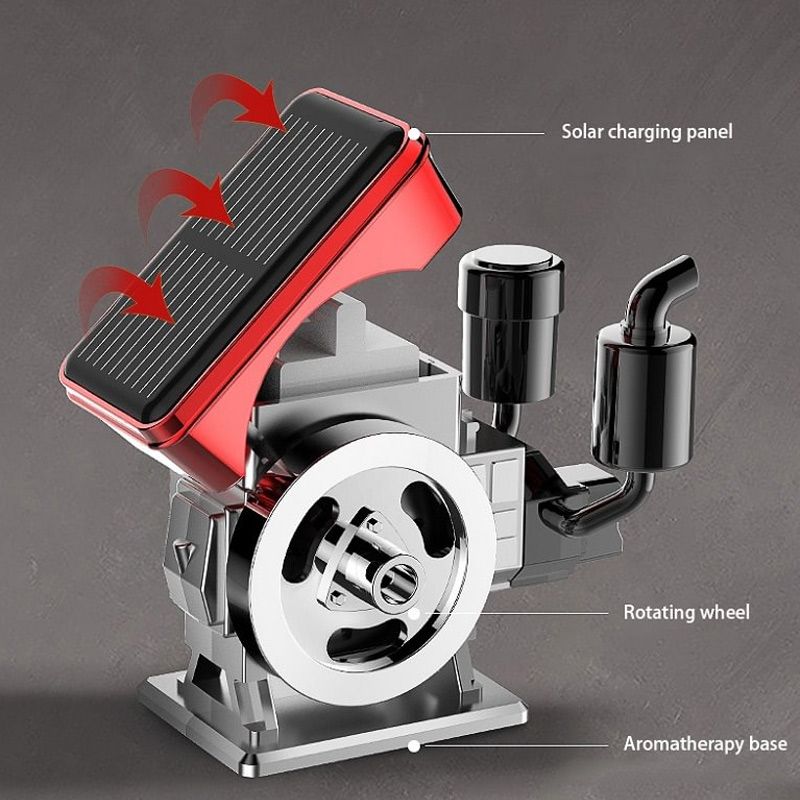 Diffuseur d'aromathrapie solaire rotation automatique pour voiture