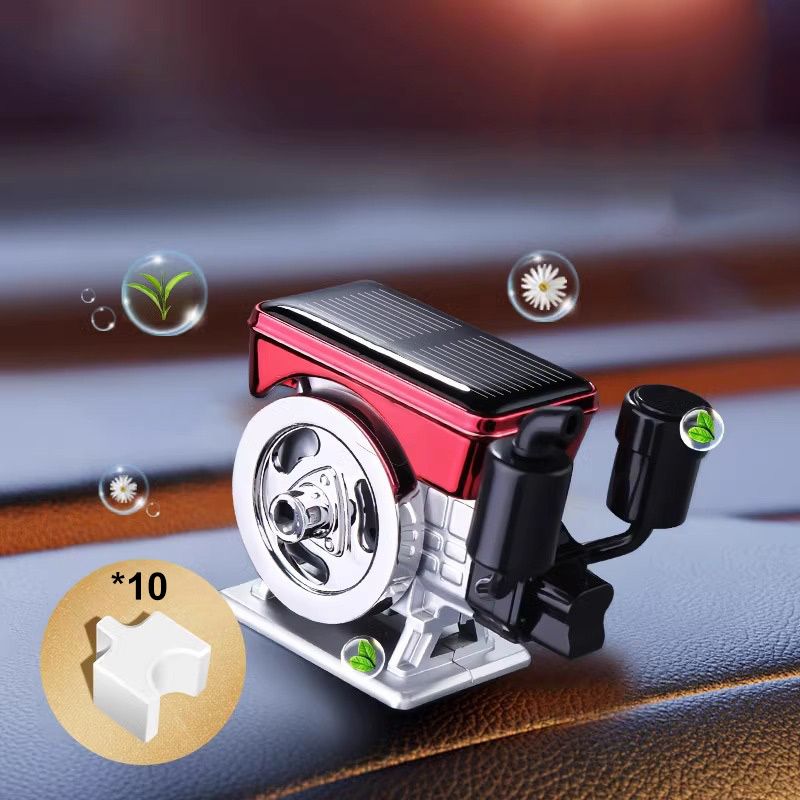 Diffuseur d'aromathrapie solaire rotation automatique pour voiture