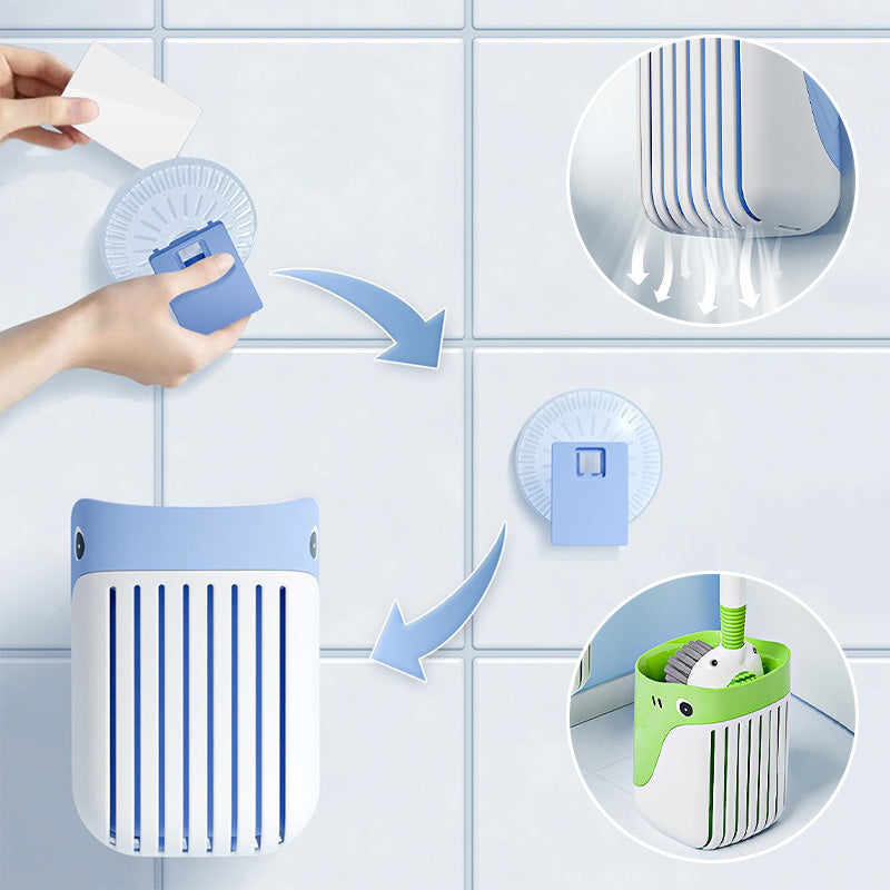 Ensemble de brosses de nettoyage murales ventouse pour toilettes