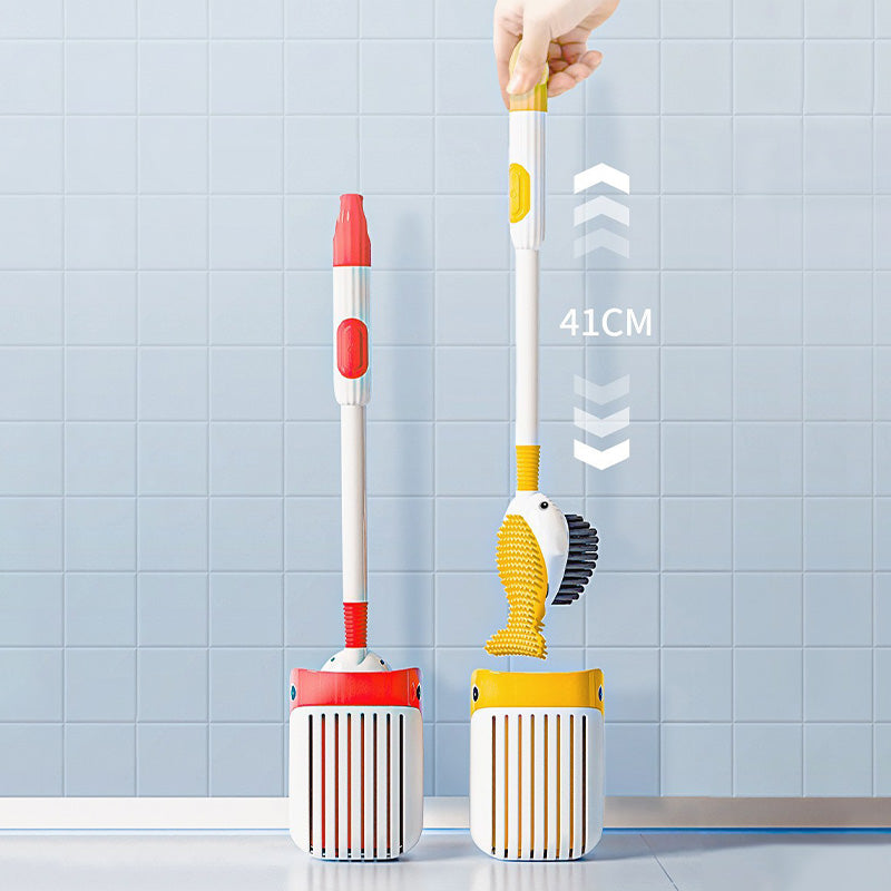 Ensemble de brosses de nettoyage murales ventouse pour toilettes