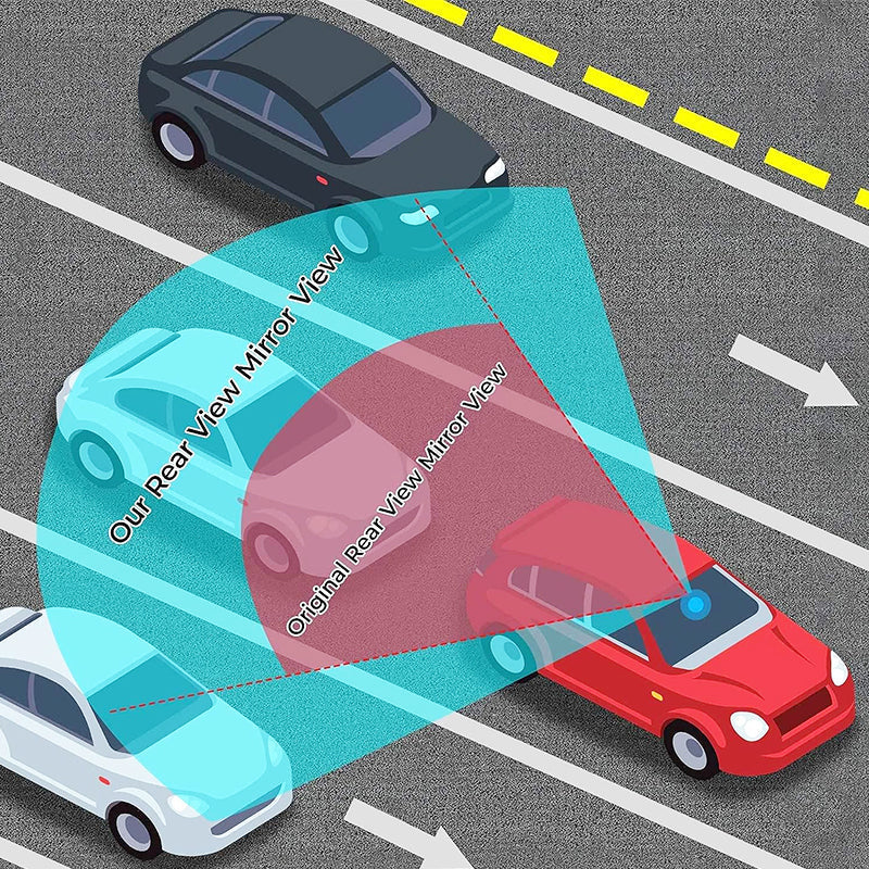 Breiter gewölbter Rückspiegel für das Auto