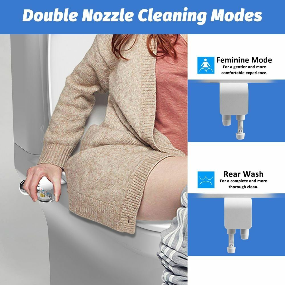 Nicht-elektrisches Doppelstrahl-Toilettenreiniger-Bidet, selbstreinigendes Hygiene-Bidet für das Badezimmer