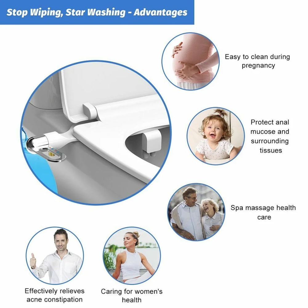 Nicht-elektrisches Doppelstrahl-Toilettenreiniger-Bidet, selbstreinigendes Hygiene-Bidet für das Badezimmer
