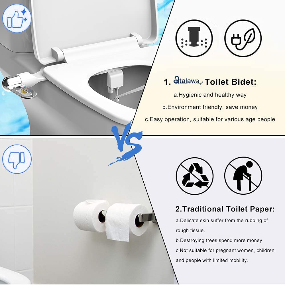 Nicht-elektrisches Doppelstrahl-Toilettenreiniger-Bidet, selbstreinigendes Hygiene-Bidet für das Badezimmer