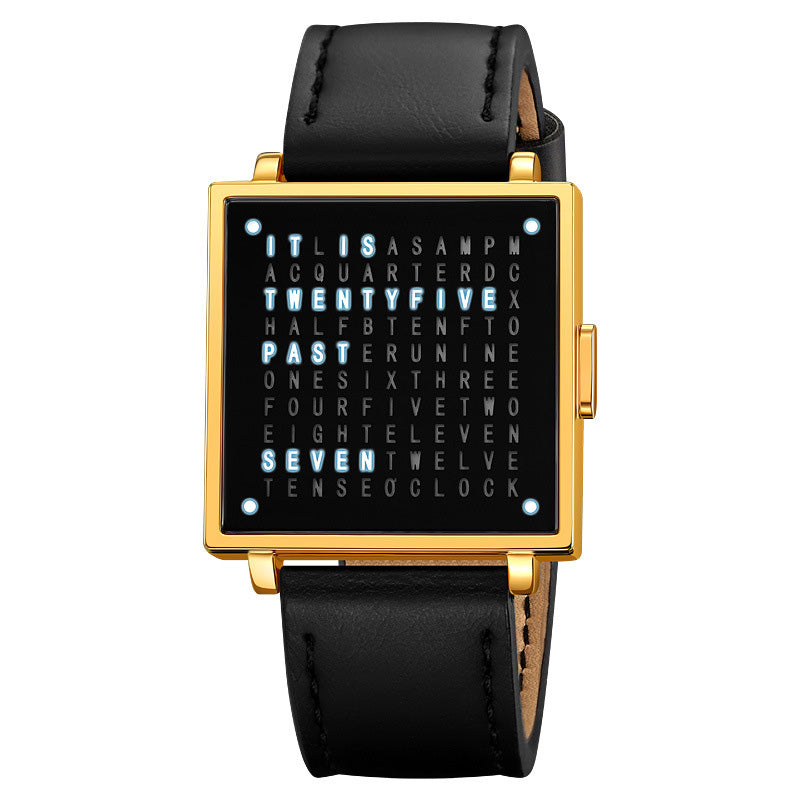 Montre lectronique carre tanche pour hommes avec bracelet en acier