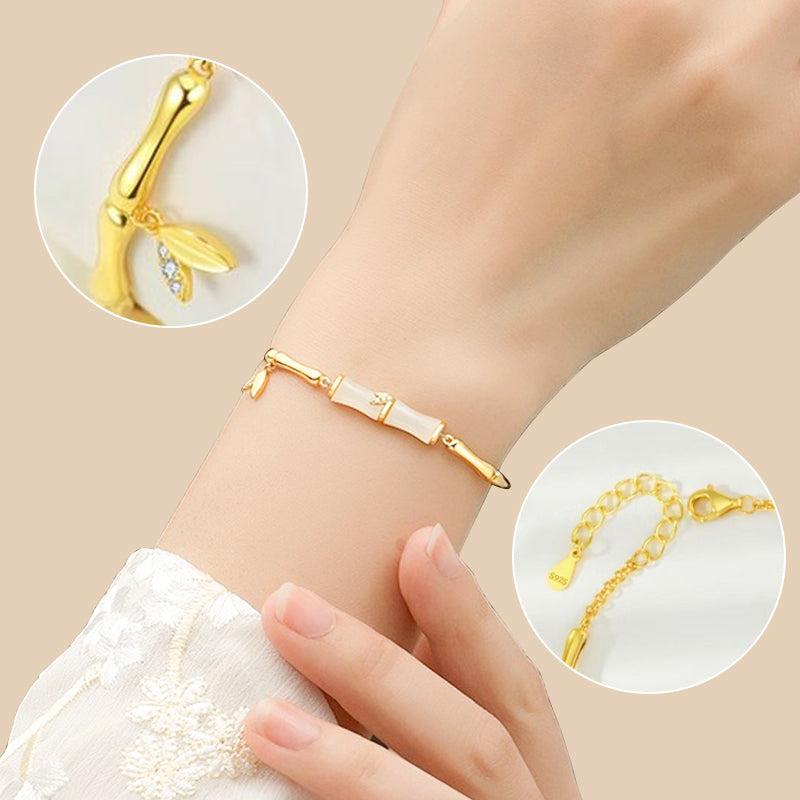 Damen-Bambusarmband mit eleganter Kette