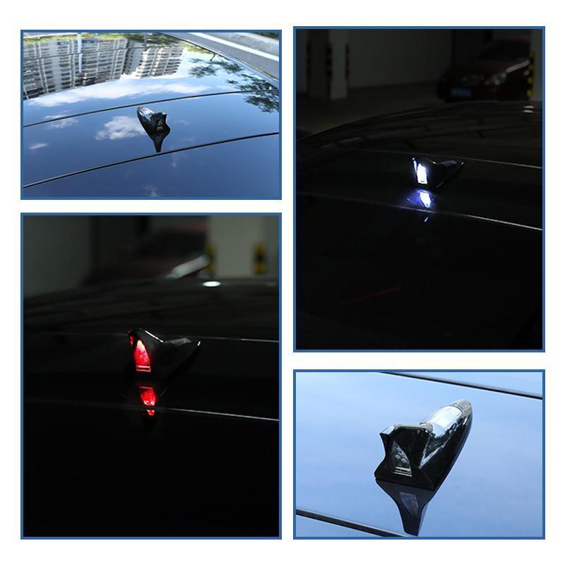 Lampe torche LED nergie solaire pour voiture avec antenne de toit en aileron de requin
