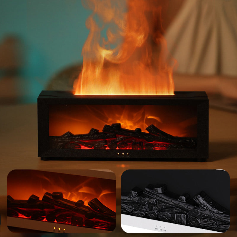DE RDUCTION - Diffuseur d'Humidit avec Flamme de Chemine - 7 Couleurs LED et Tlcommande, Ambiance Apaisante pour Maison/Bureau