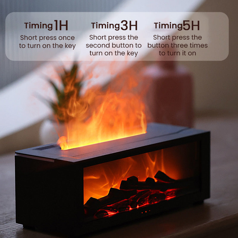 DE RDUCTION - Diffuseur d'Humidit avec Flamme de Chemine - 7 Couleurs LED et Tlcommande, Ambiance Apaisante pour Maison/Bureau