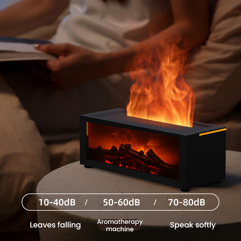 DE RDUCTION - Diffuseur d'Humidit avec Flamme de Chemine - 7 Couleurs LED et Tlcommande, Ambiance Apaisante pour Maison/Bureau