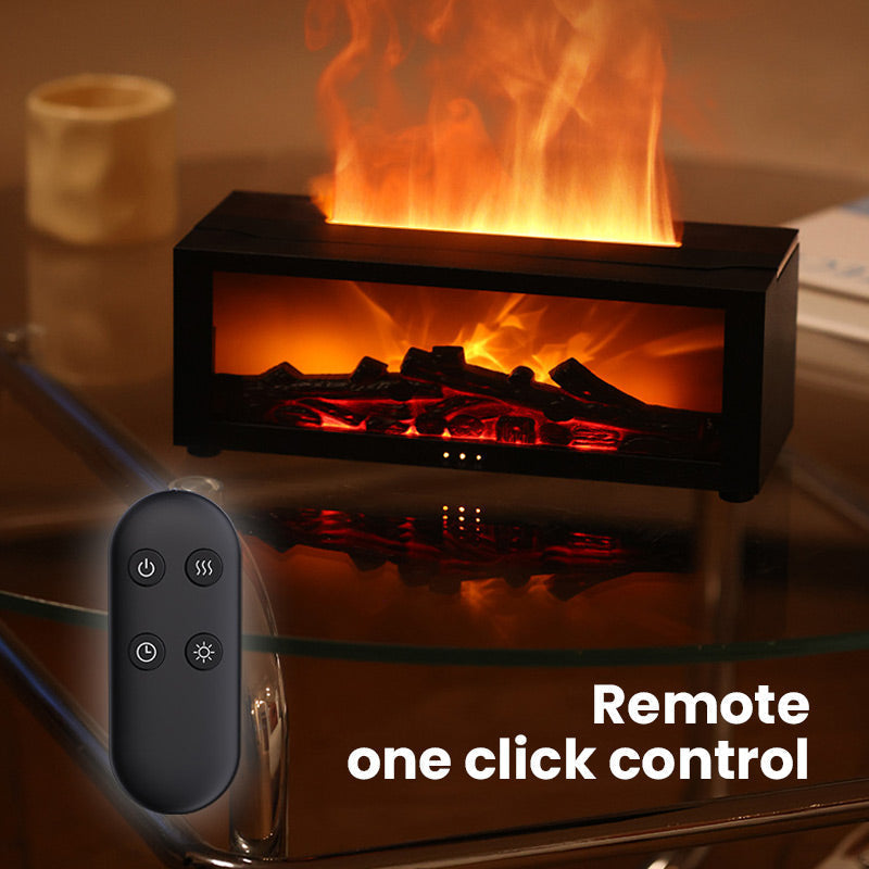 DE RDUCTION - Diffuseur d'Humidit avec Flamme de Chemine - 7 Couleurs LED et Tlcommande, Ambiance Apaisante pour Maison/Bureau