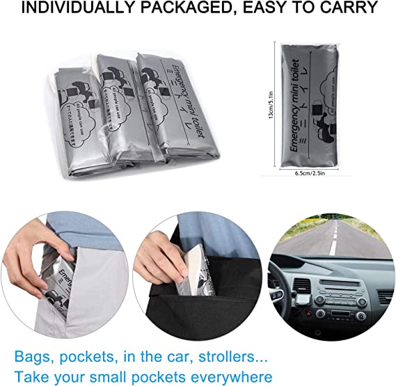 DE RDUCTION Sac portable 700 ml: tanche, anti-dversement, neutralise les odeurs. Idal pour voyages, camping, urgences. Hyginique et discret. Fini le stress en dplacement