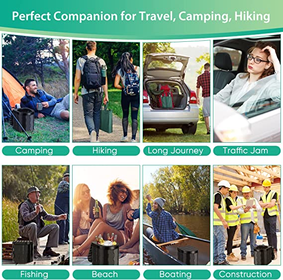 DE RDUCTION Sac portable 700 ml: tanche, anti-dversement, neutralise les odeurs. Idal pour voyages, camping, urgences. Hyginique et discret. Fini le stress en dplacement