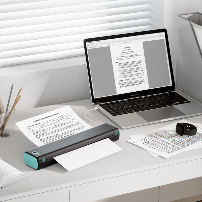 Imprimante Thermique Bluetooth Portable D810 Sans Encre, Compatible iOS & Android, Compacte & Lgre