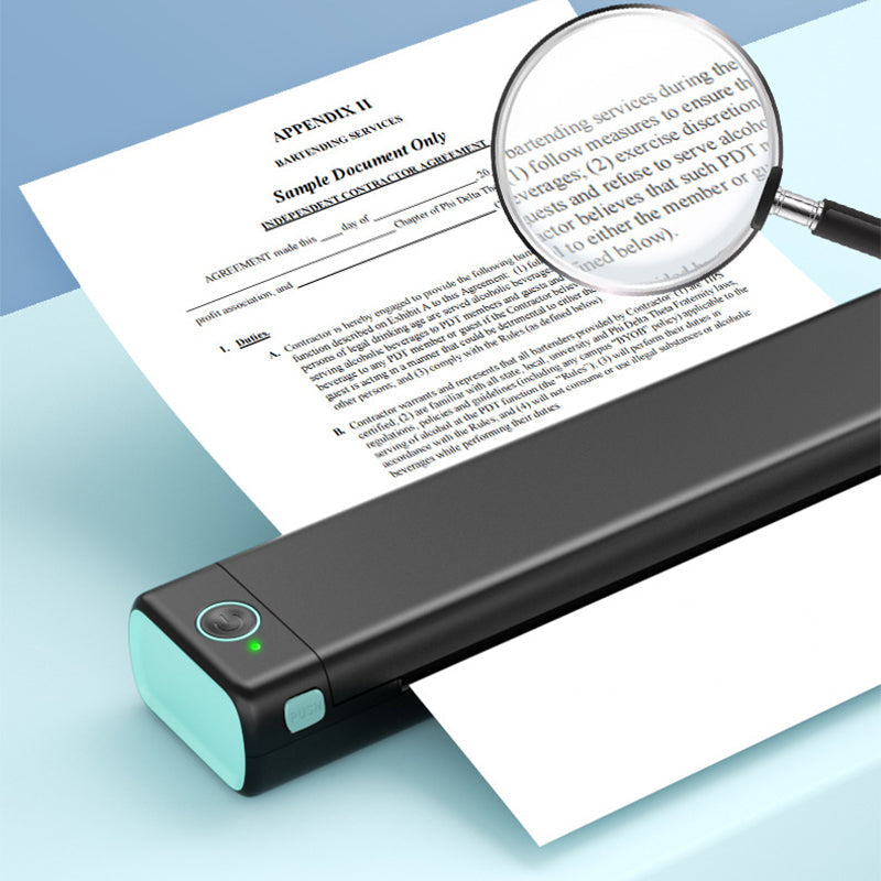Imprimante Thermique Bluetooth Portable D810 Sans Encre, Compatible iOS & Android, Compacte & Lgre