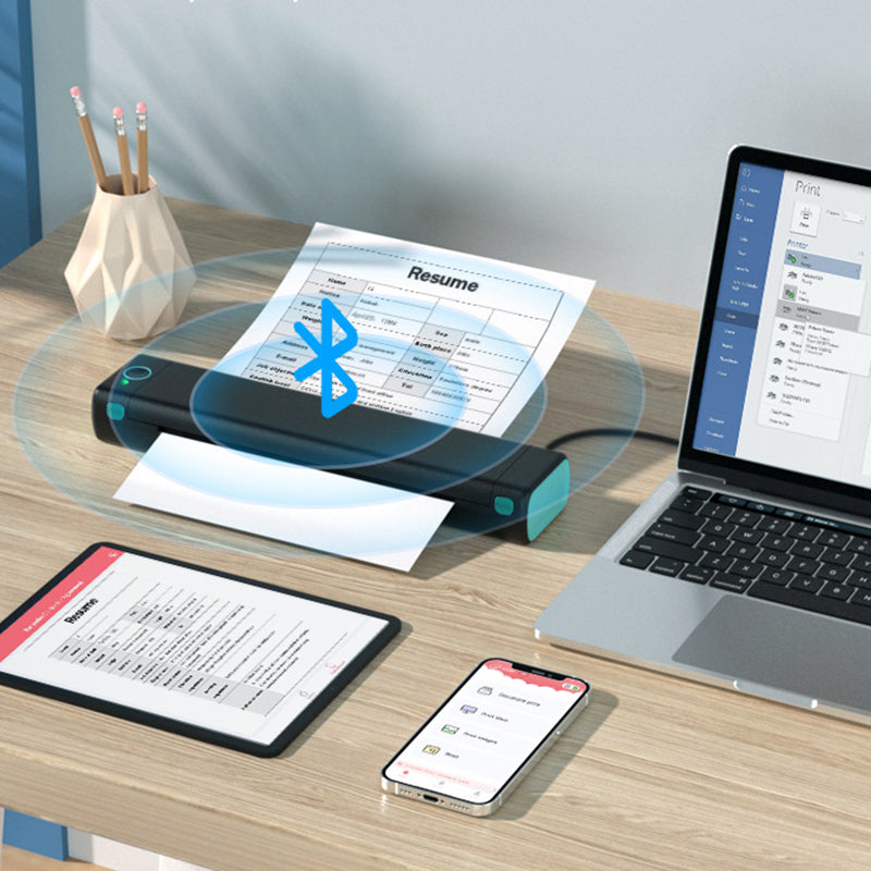 Imprimante Thermique Bluetooth Portable D810 Sans Encre, Compatible iOS & Android, Compacte & Lgre