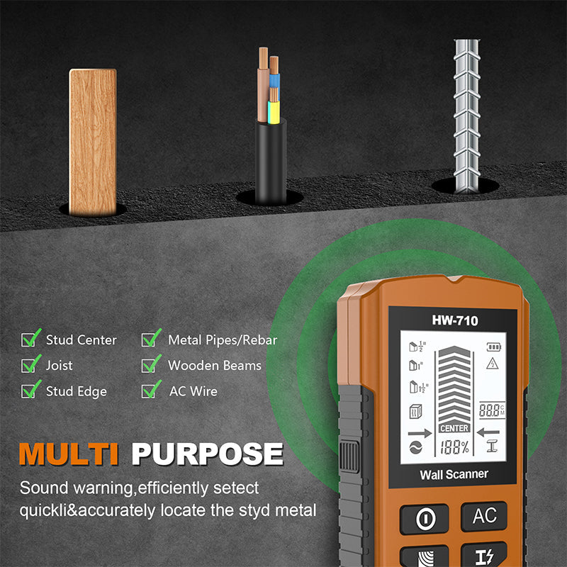 Dtecteur mural portable multifonction