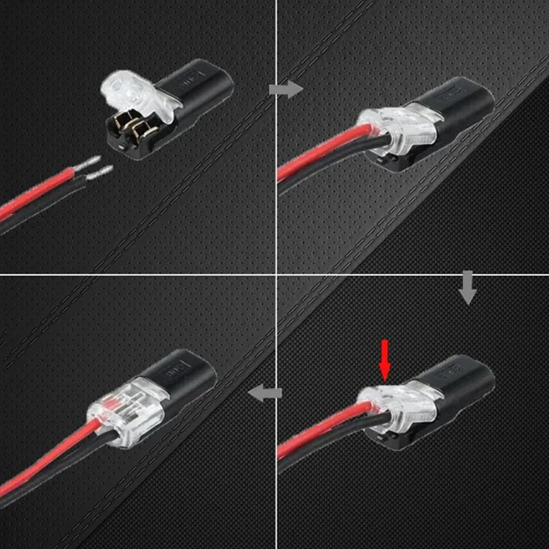 Connecteur double filetage avec boucle de verrouillage