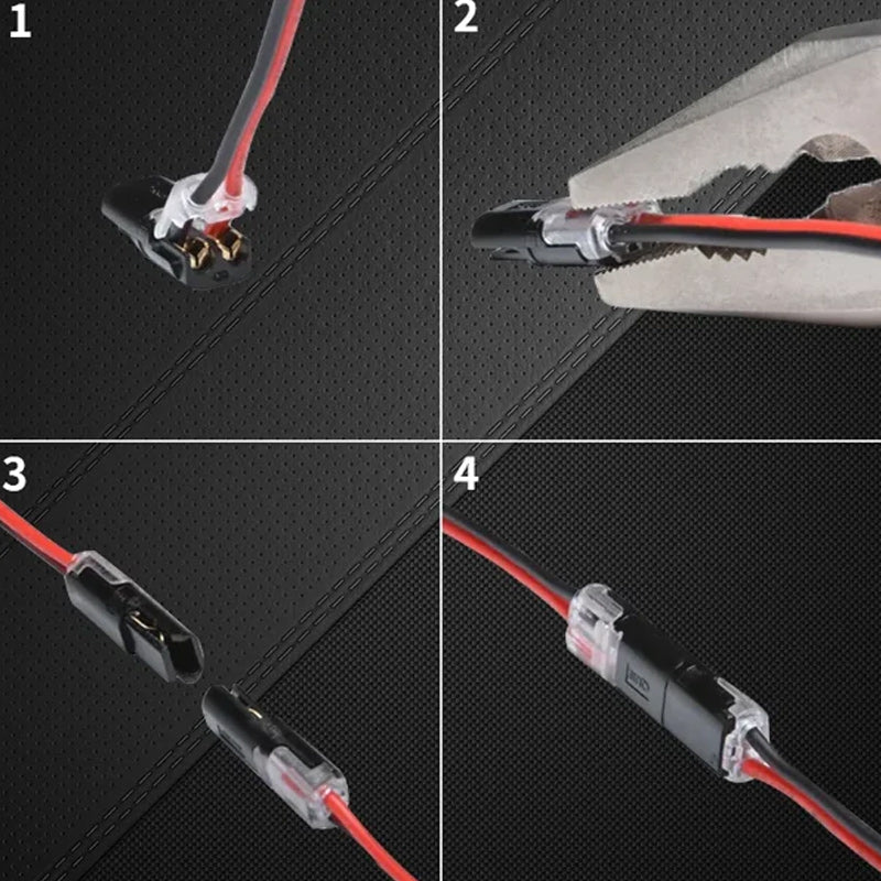Connecteur double filetage avec boucle de verrouillage