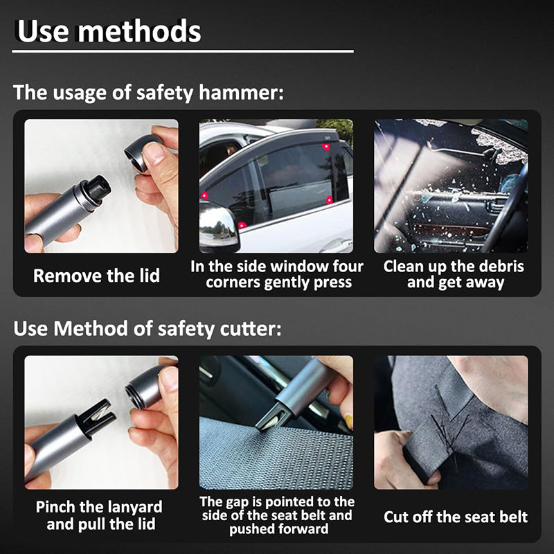 Verbesserter Sicherheits-/Notfallhammer für das Auto (Fluchtwerkzeug)