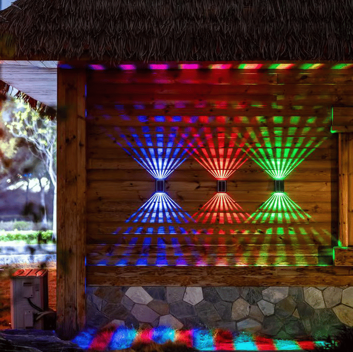 Spot mural solaire tanche 4 LED pour l'extrieur