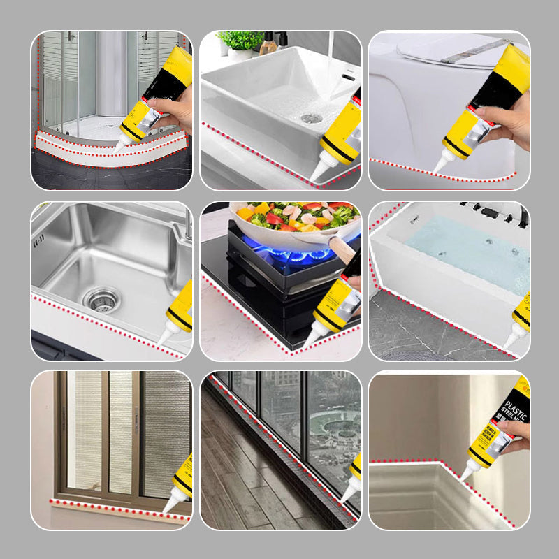 ACHETEZ 2 - RECEVEZ 1 GRATUIT Mastic Blanc Impermable Multifonction - Scellant tanche pour Joints, Rebords et Rparations