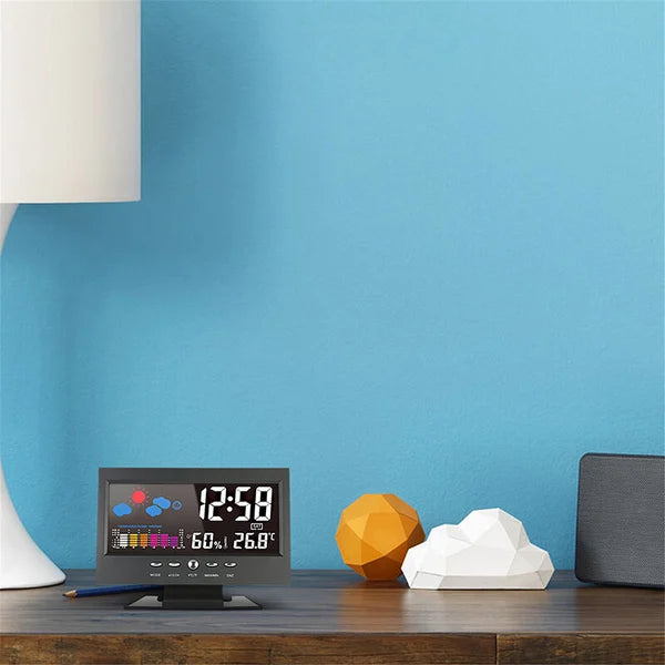 Du 80% Moniteur numrique de temprature et d'humidit LED prvisions mto compteur LED rveil