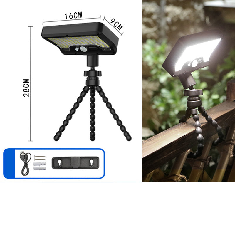 De rduction Lampe capteur solaire et double recharge USB-C, amovible et portable