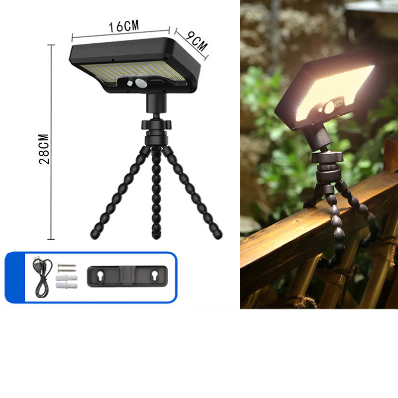 De rduction Lampe capteur solaire et double recharge USB-C, amovible et portable