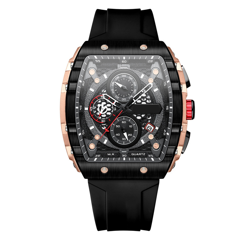 LIVRAISON GRATUITE Style cyberpunk et futuriste Montre quartz multifonctionnelle pour hommes