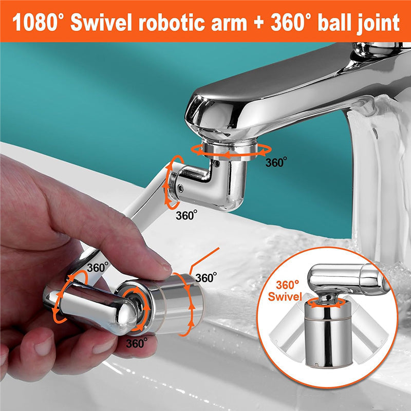 Adaptateur de robinet tanche aux claboussures 1440 et pivotant dans toutes les directions