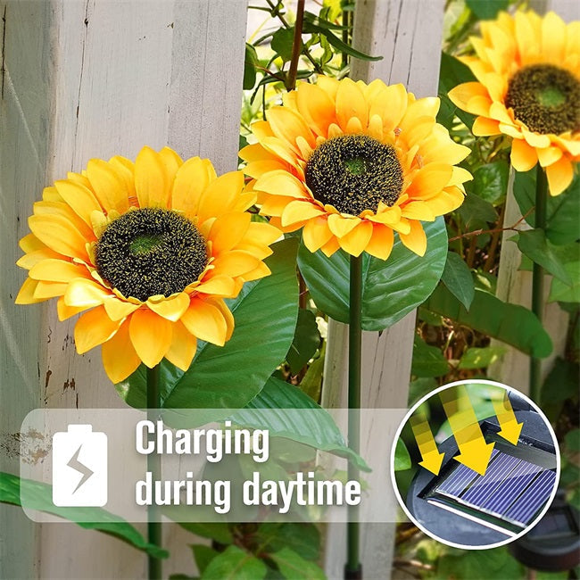 LIMITE 50% DE RDUCTION Lampe Solaire Tournesol de Jardin clairage LED, Design Raliste, 8h dAutonomie