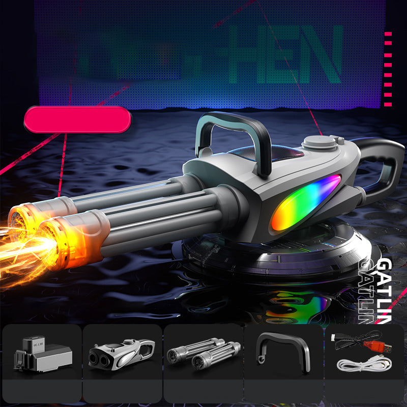 T 55% de rduction Pistolet eau lectrique Gatling double canon