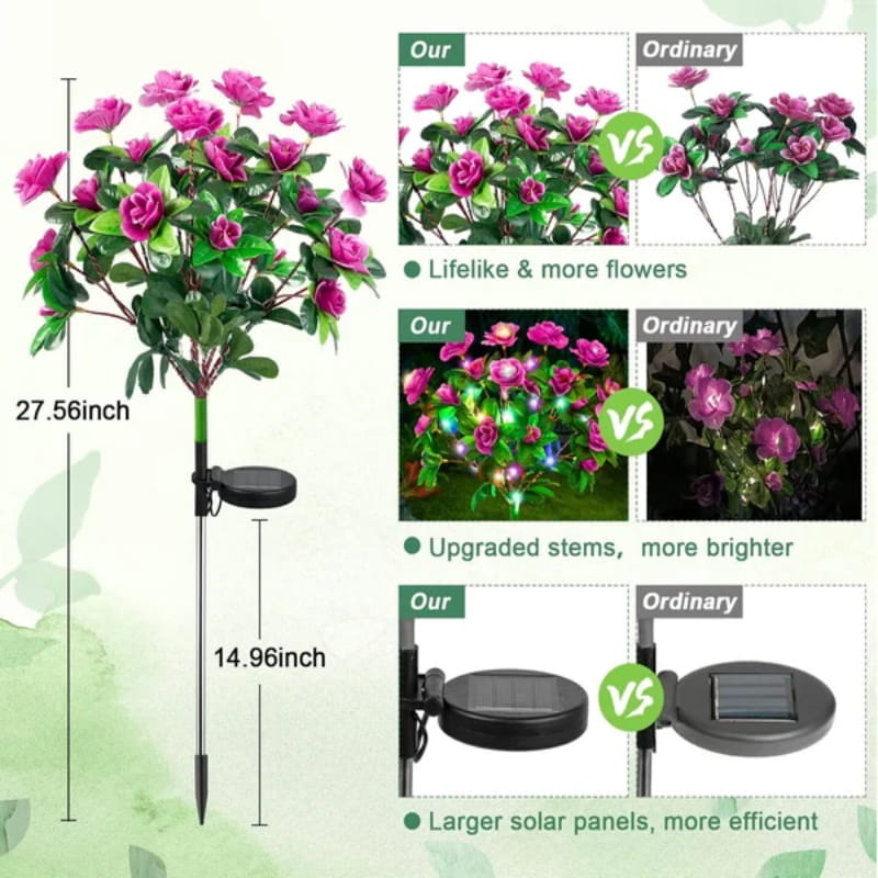 De rduction pour une dure limite Lumire solaire sur piquet de fleur d'azale de simulation