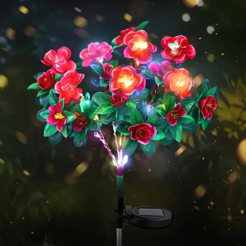 De rduction pour une dure limite Lumire solaire sur piquet de fleur d'azale de simulation