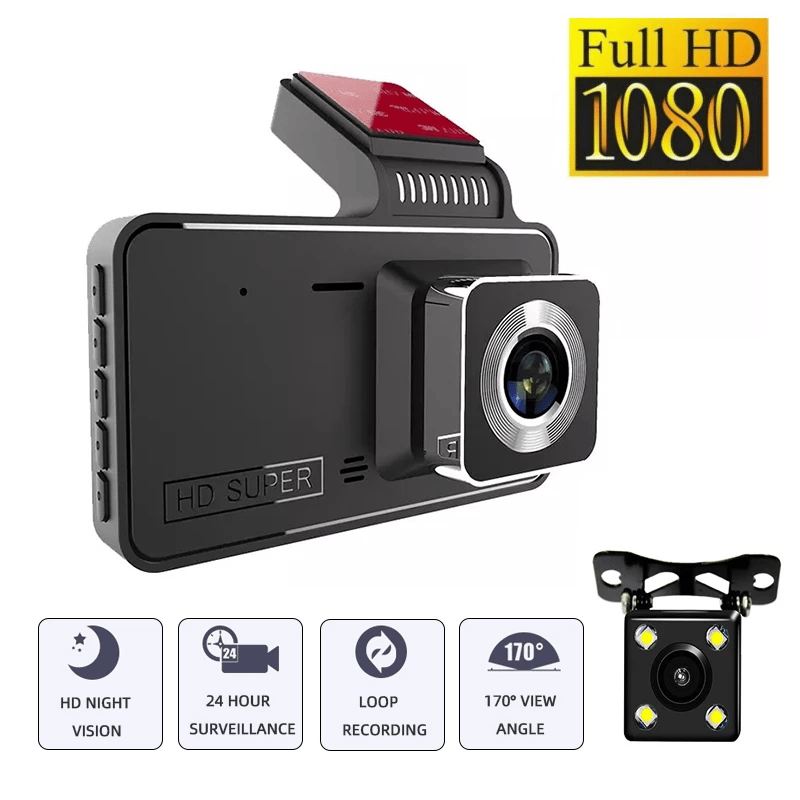 1080P HD 170 Laajakulma Y?ll? Auton Tallentaja