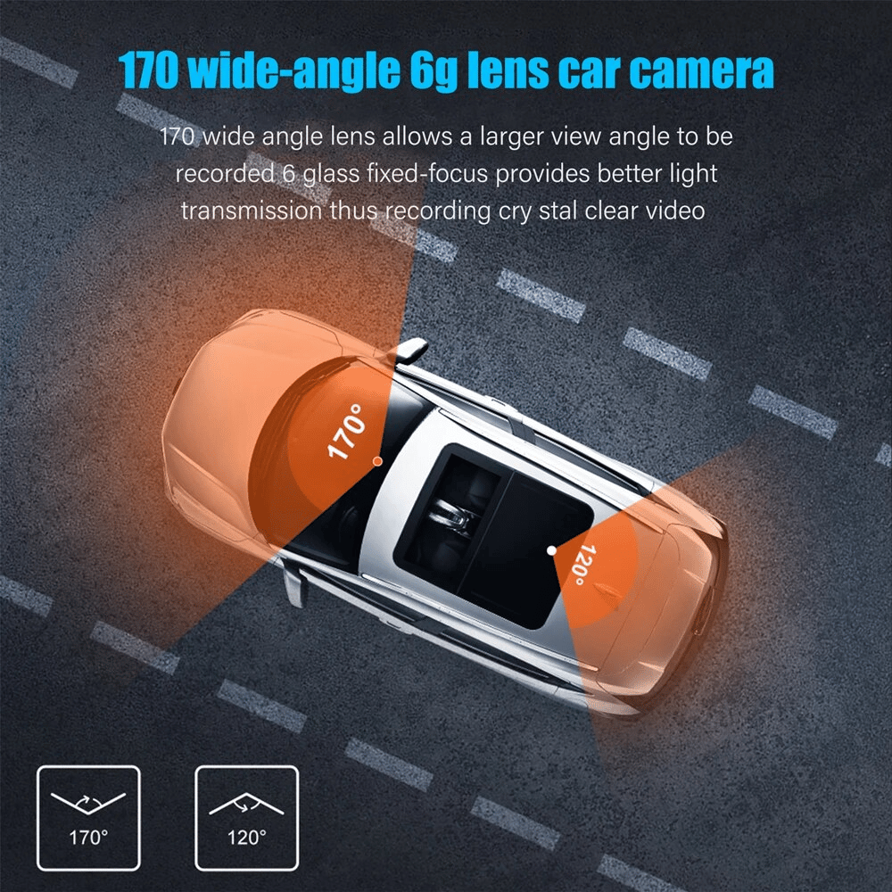 1080P HD 170 Laajakulma Y?ll? Auton Tallentaja