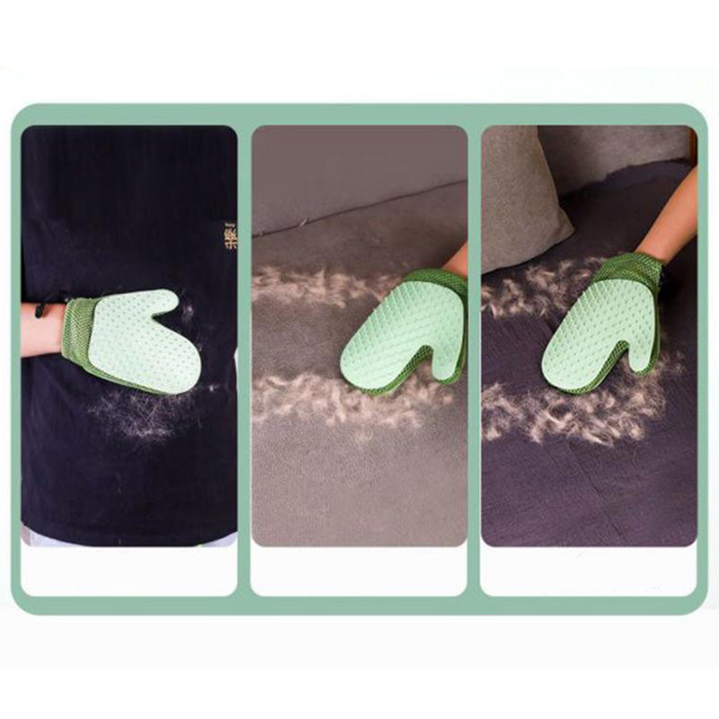 Gants de toilettage pour chiens et chats avec spray intgr