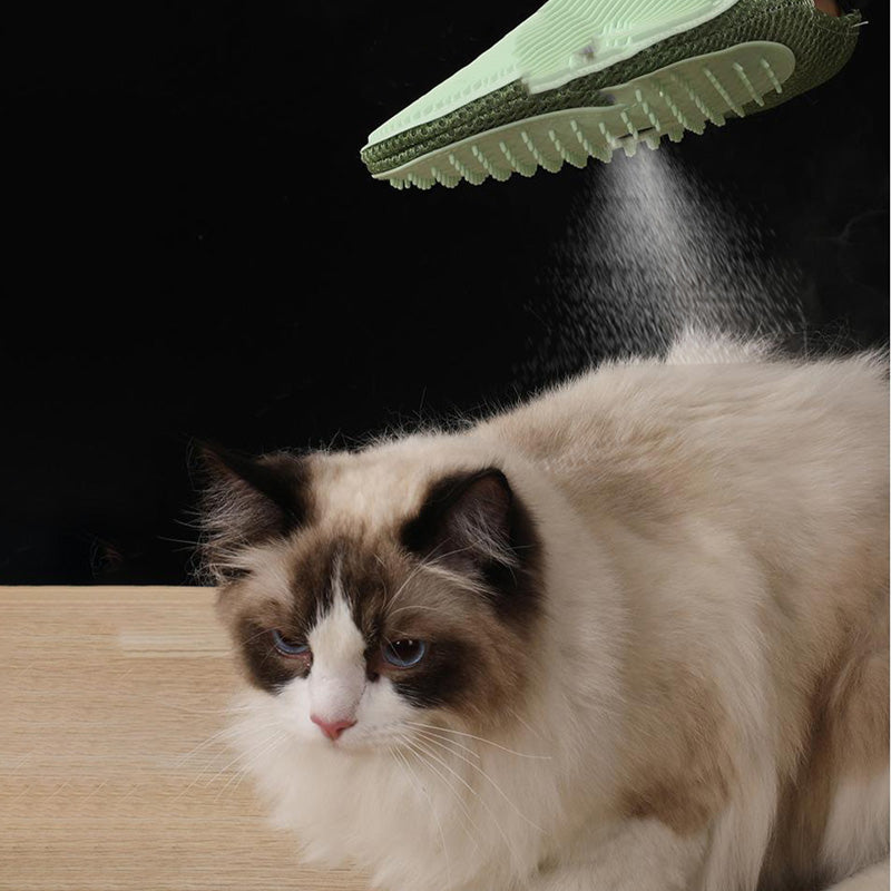 Gants de toilettage pour chiens et chats avec spray intgr