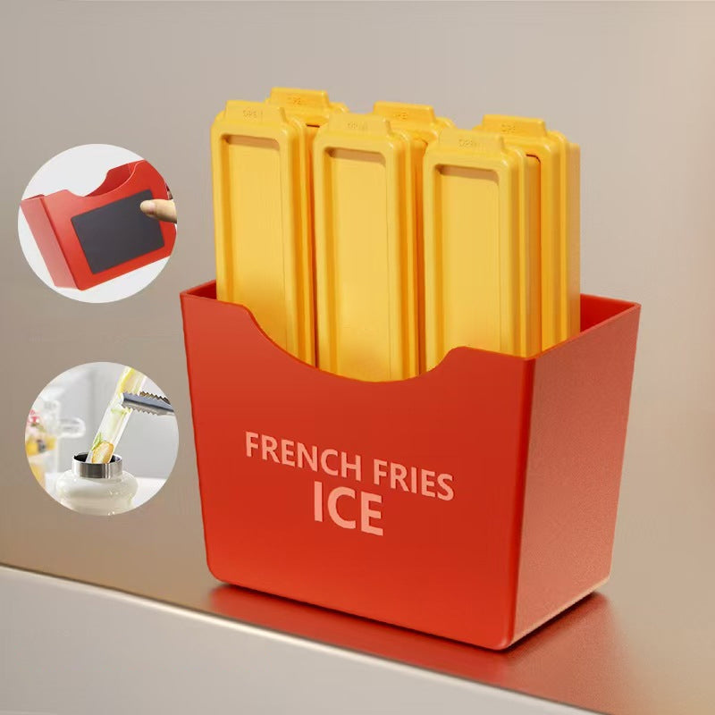 Lustiges DIY-Eiswürfelset in Pommes-Frites-Form aus lebensmittelechtem Material
