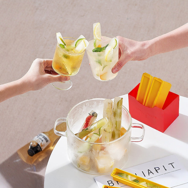 Lustiges DIY-Eiswürfelset in Pommes-Frites-Form aus lebensmittelechtem Material